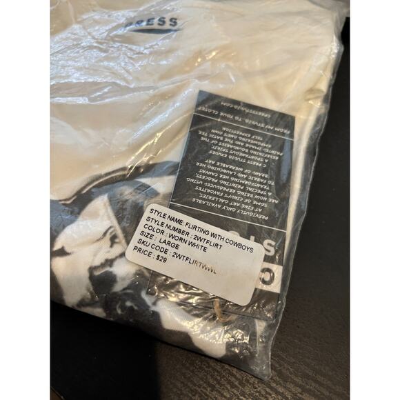 CPress Studio Flirting With Cowboys Mushie T-shirt Designer White Large - Picture 3 of 5